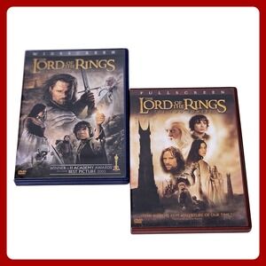 Lord Of The Rings DVD Lot Return Of The King Two‎ Towers Widescreen Fullscreen